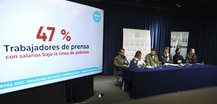 El Sindicato de Prensa de Buenos Aires realizó una conferencia en la Cámara de Diputados en el que se destacó que hay "salarios por debajo de la línea de la pobreza y por fuera de los convenios colectivos". 