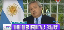 “Gracias a Dios no tenemos el estallido social como en 2001”, dijo