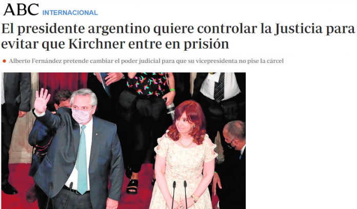 El diario ABC asegura que Alberto quiere controlar la Justicia para evitar que CFK "entre en prisión" | Tribuna de Periodistas
