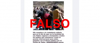 Una foto compartida cientos de veces en redes sociales muestra supuestamente una pelea con bolivianos que “intentaron cruzar” la frontera con la provincia de Salta para votar en las elecciones primarias.