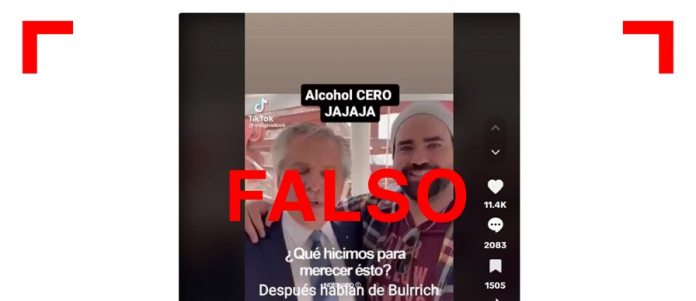 Más de 20.000 usuarios comparten en redes sociales un video en el que el presidente Alberto Fernández habla en forma lenta y torpe y lo atribuyen a que estaba "borracho".